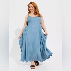 NWT Torrid | Maxi Chambray Trapeze Dress